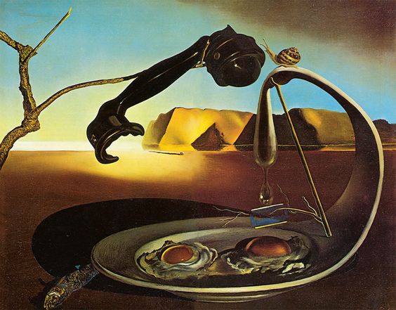 Pintura "The sublime moment", de Dali