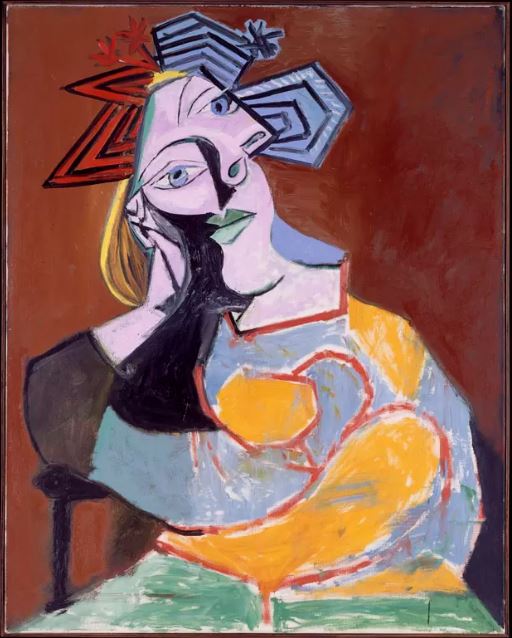 Pintura "Femme assise accoudée" de Picasso
