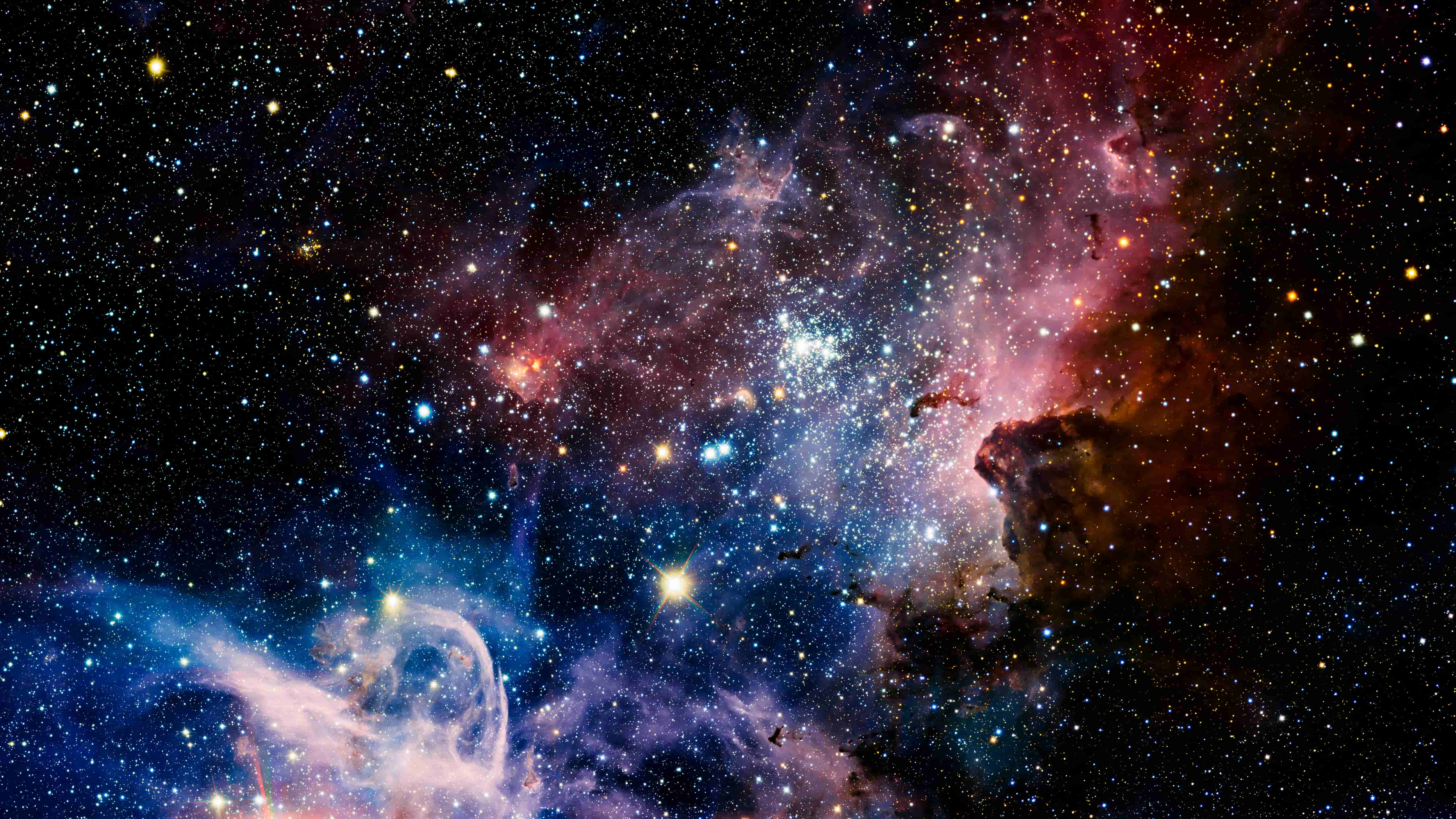 Vista espacial de nebulosa  de estrelas 
